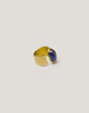 Índigo Blue Stainless Steel Gold Ring 