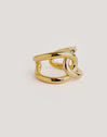 Anillo One Link Acero Baño Oro - vista 6