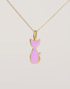 Salem Cat Enamel Pink Gold Charm