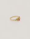 Anel Rainbow Bubbles Banho de Ouro