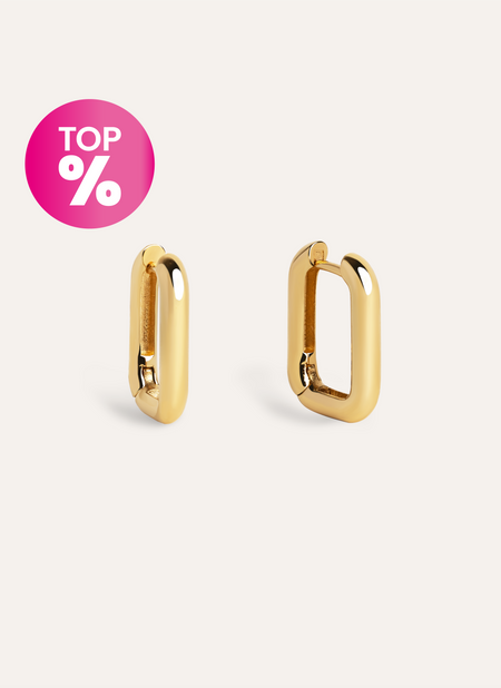 Brincos de Argola Mini Pipe Banho de Ouro