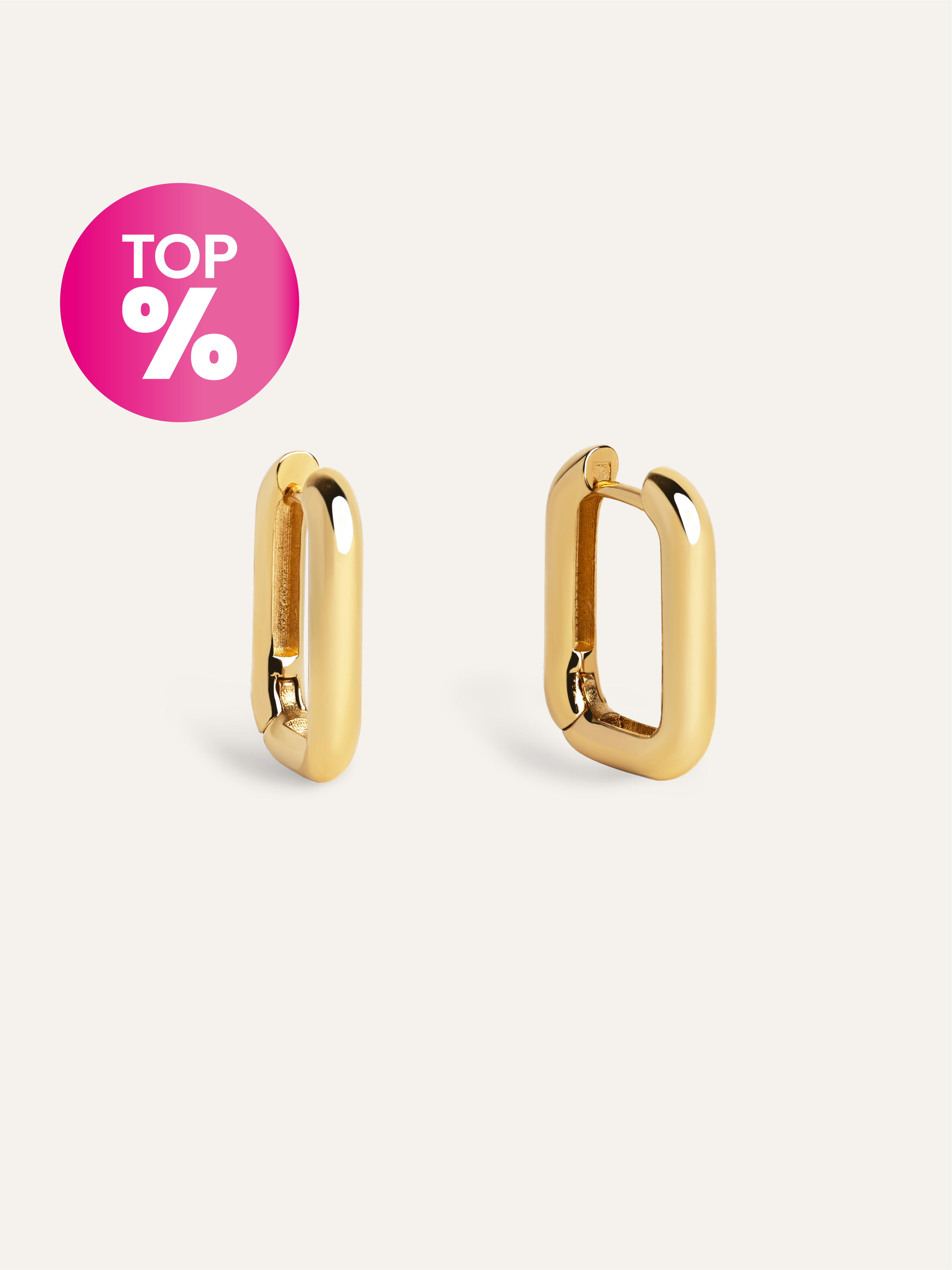 Pendientes Aro Mini Pipe Baño Oro