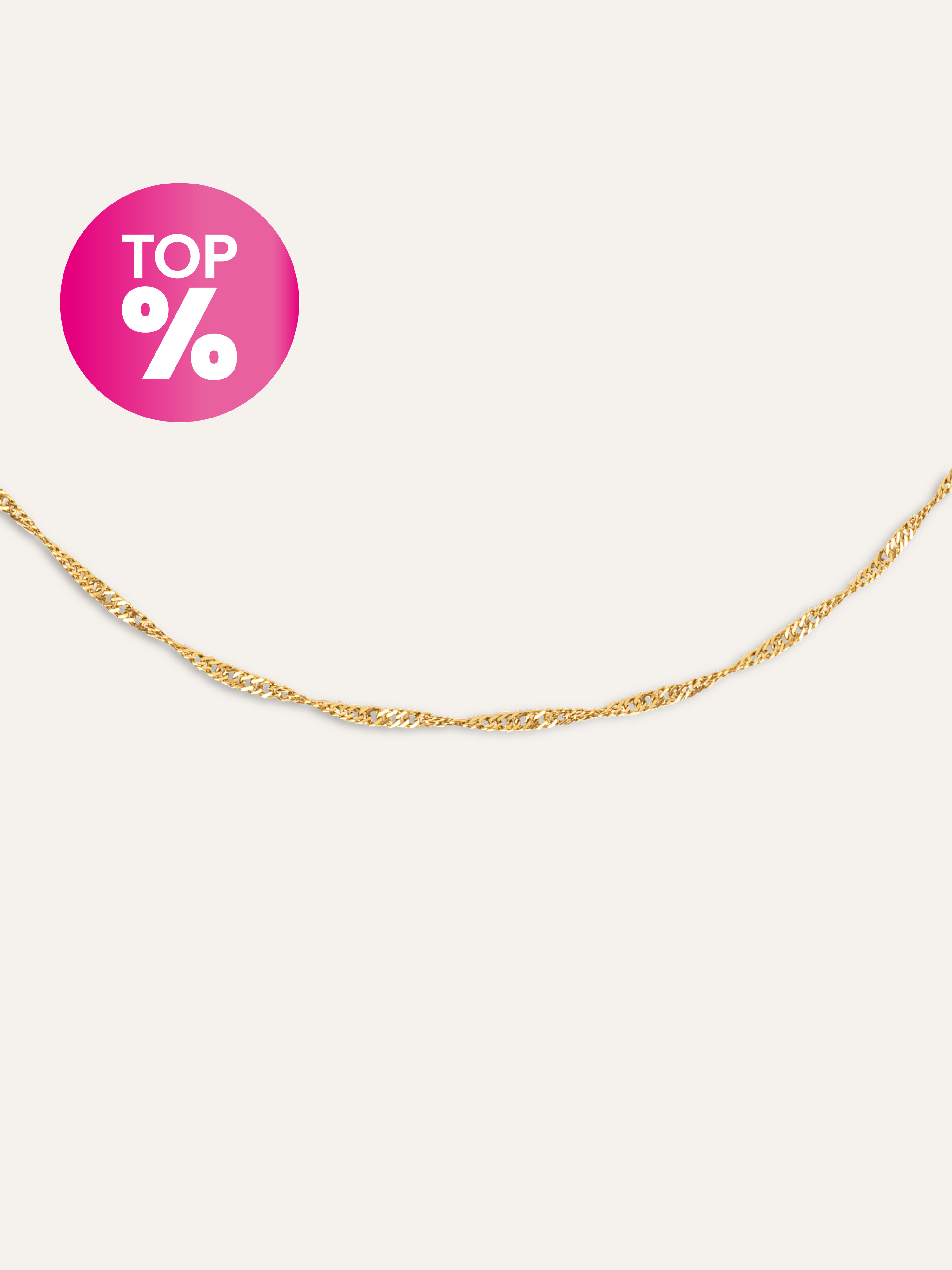 Colar Mini Twist Aço Banho de Ouro