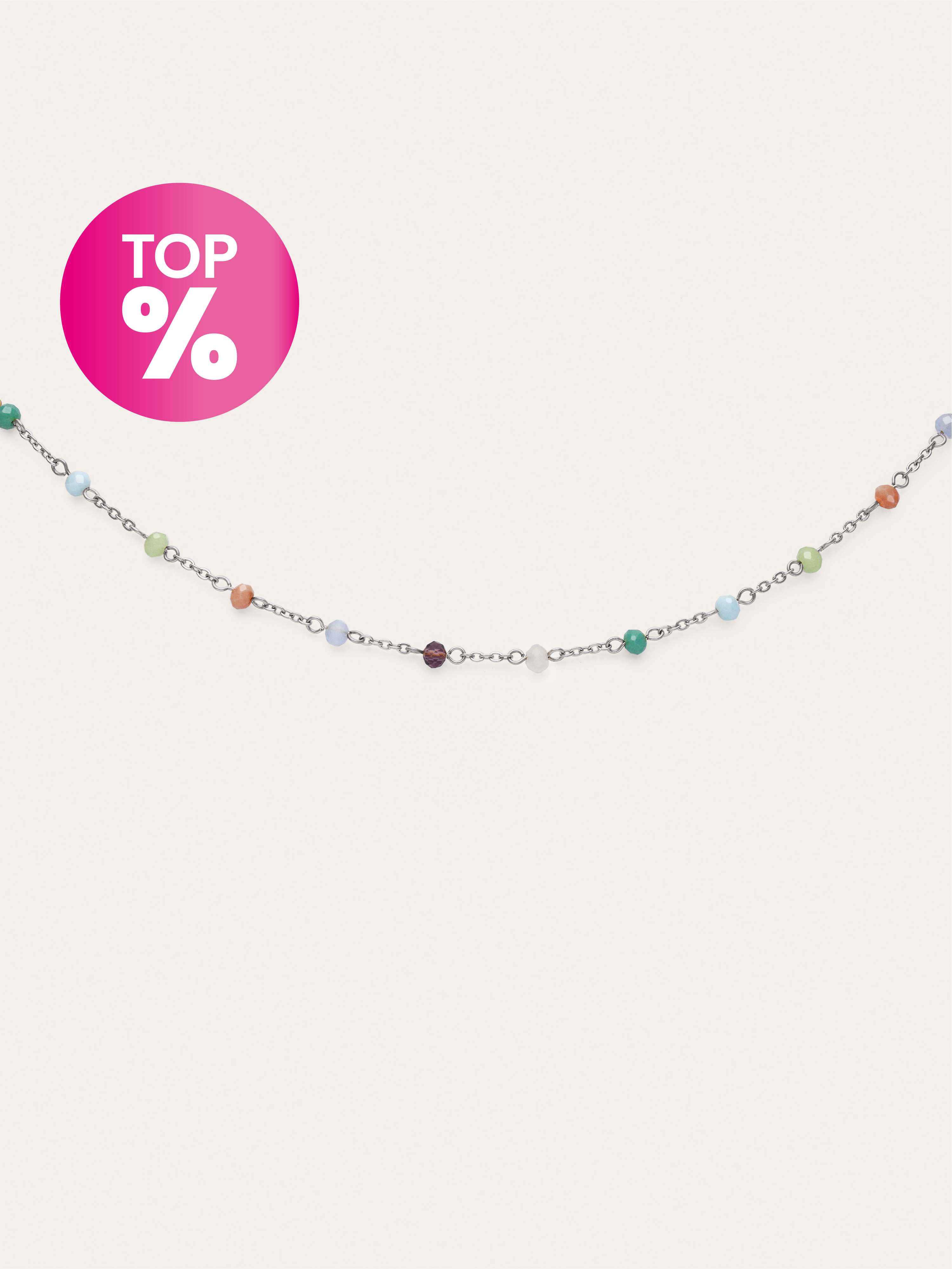 Collar Crystals Colors Acero