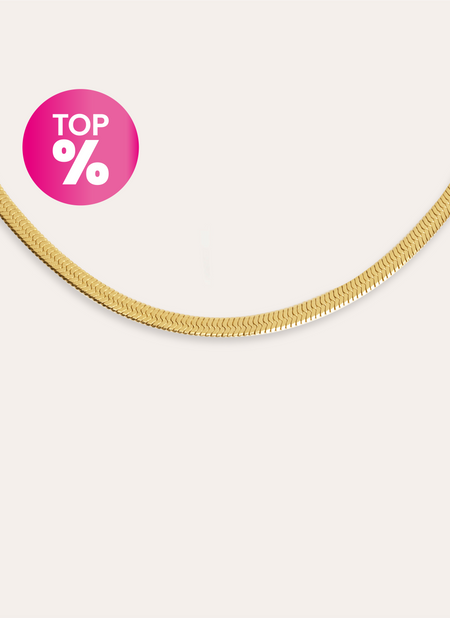 Collar Lisse S Acero Baño Oro
