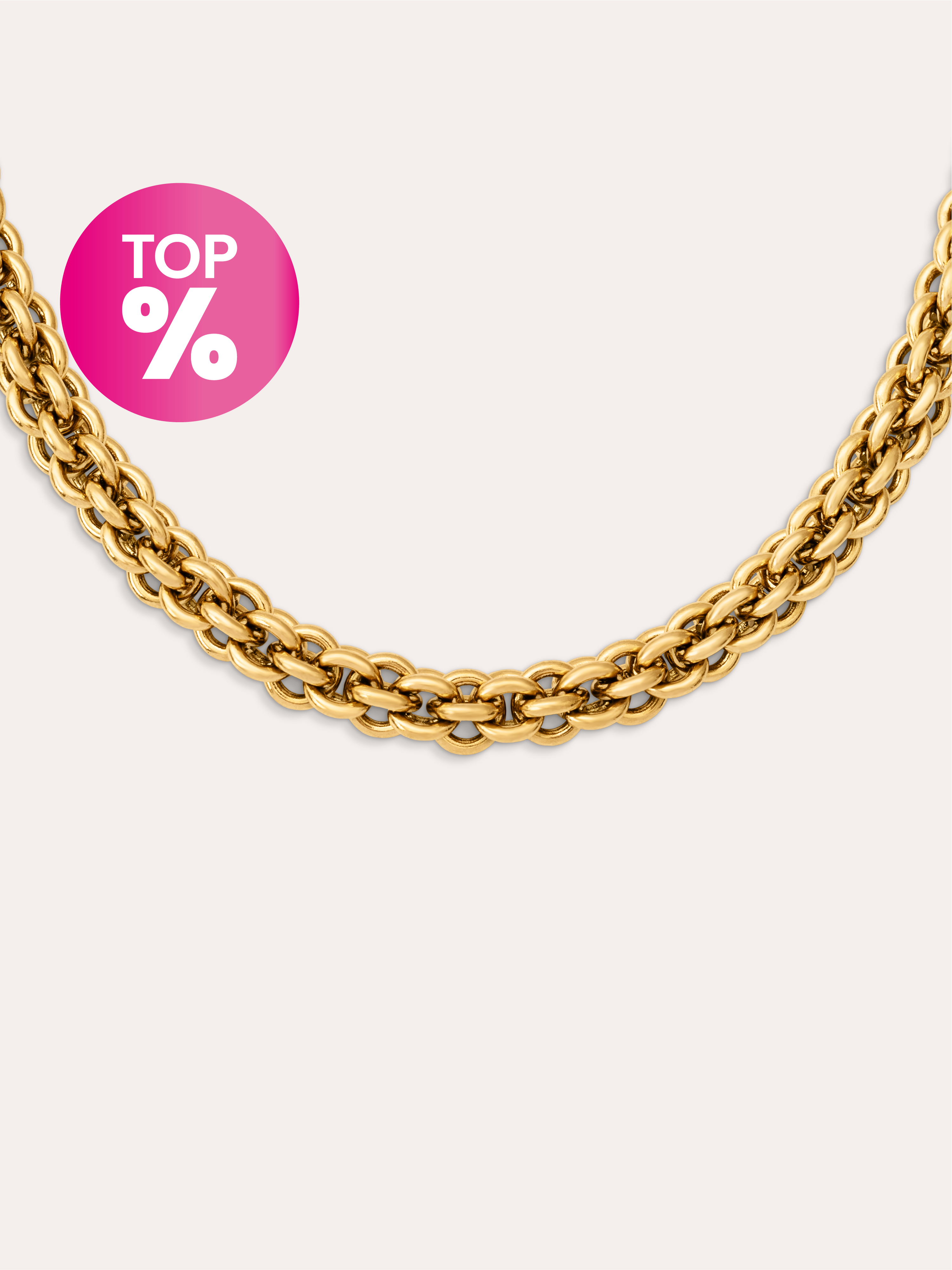 Colar Big Rope Aço Banho de Ouro