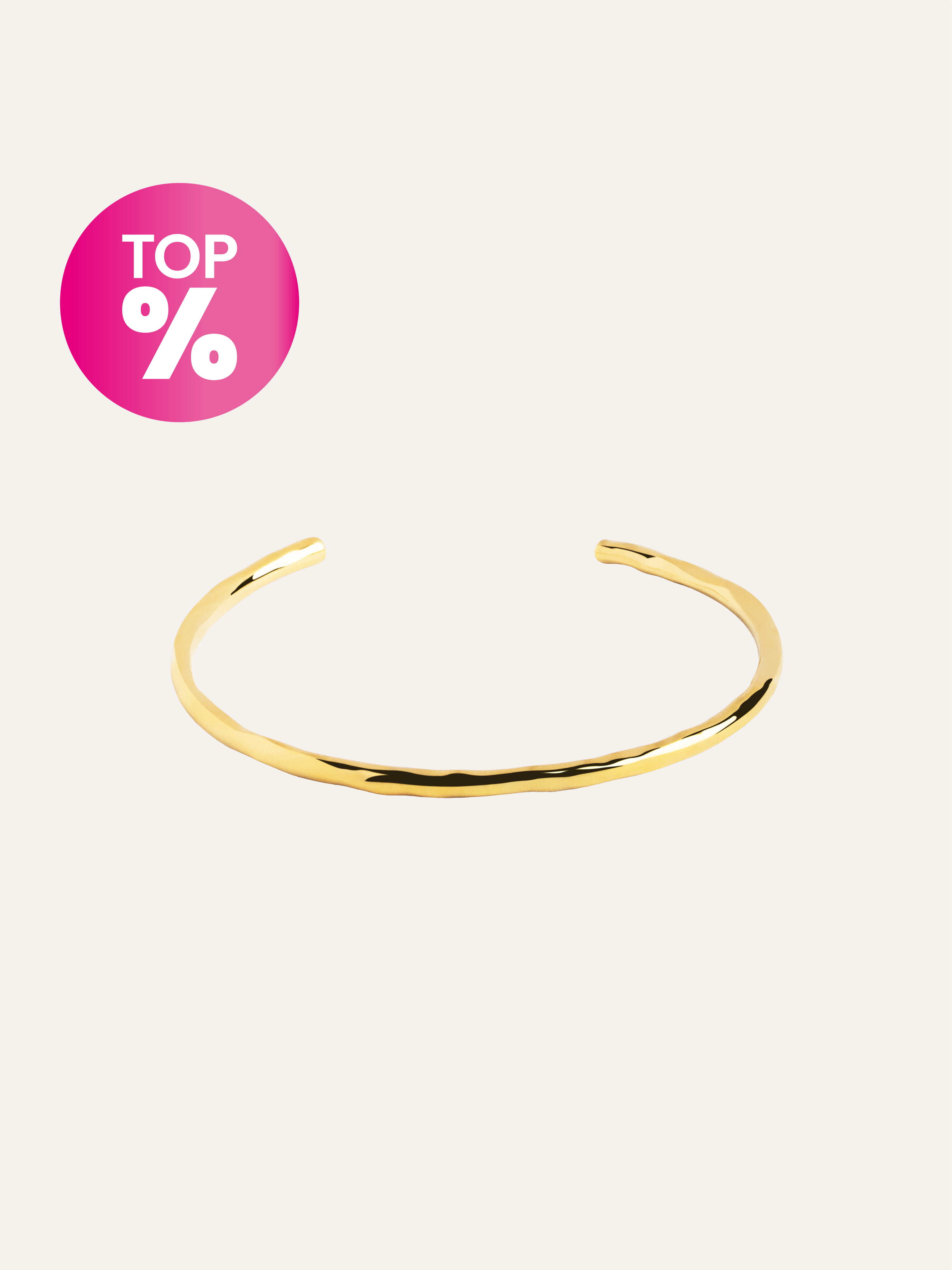 Bracelete Cane Banho de Ouro