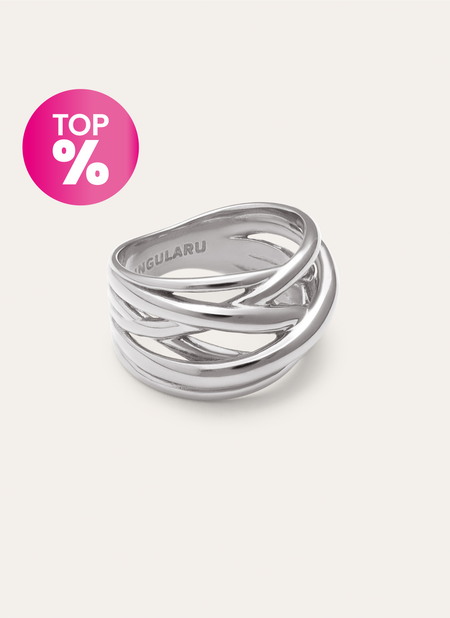 Bague Triple Cross Acier