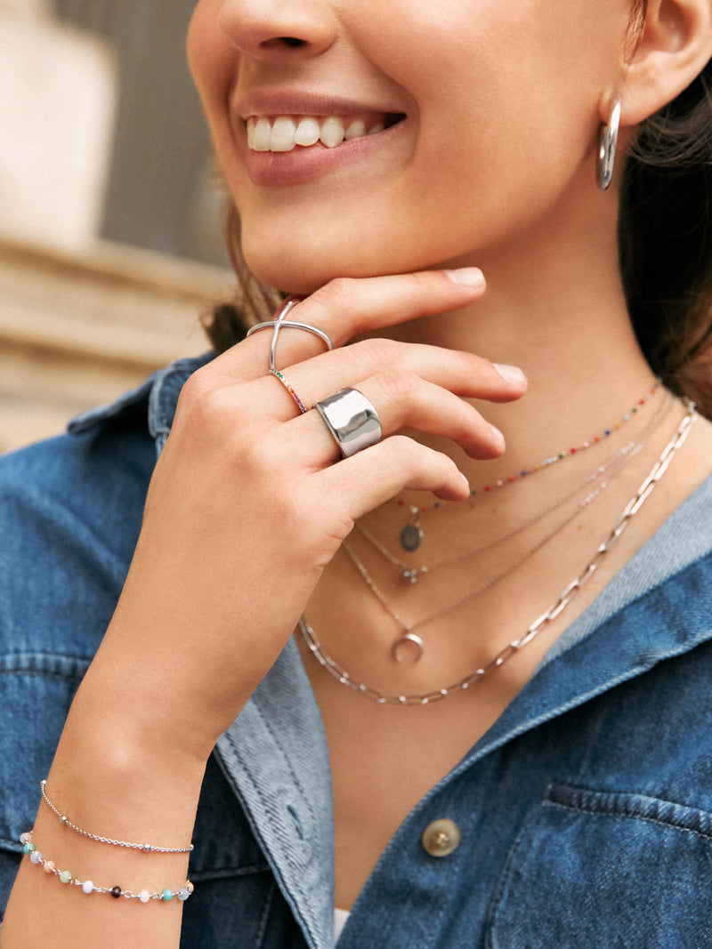 Cleo Colors Ring Silber