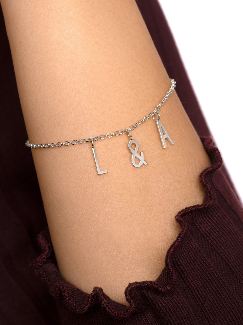Collier Initial Personnalisé Letters & Argent