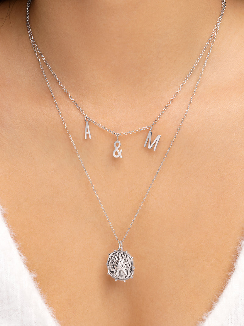 Collier Initial Personnalisé Letters & Argent
