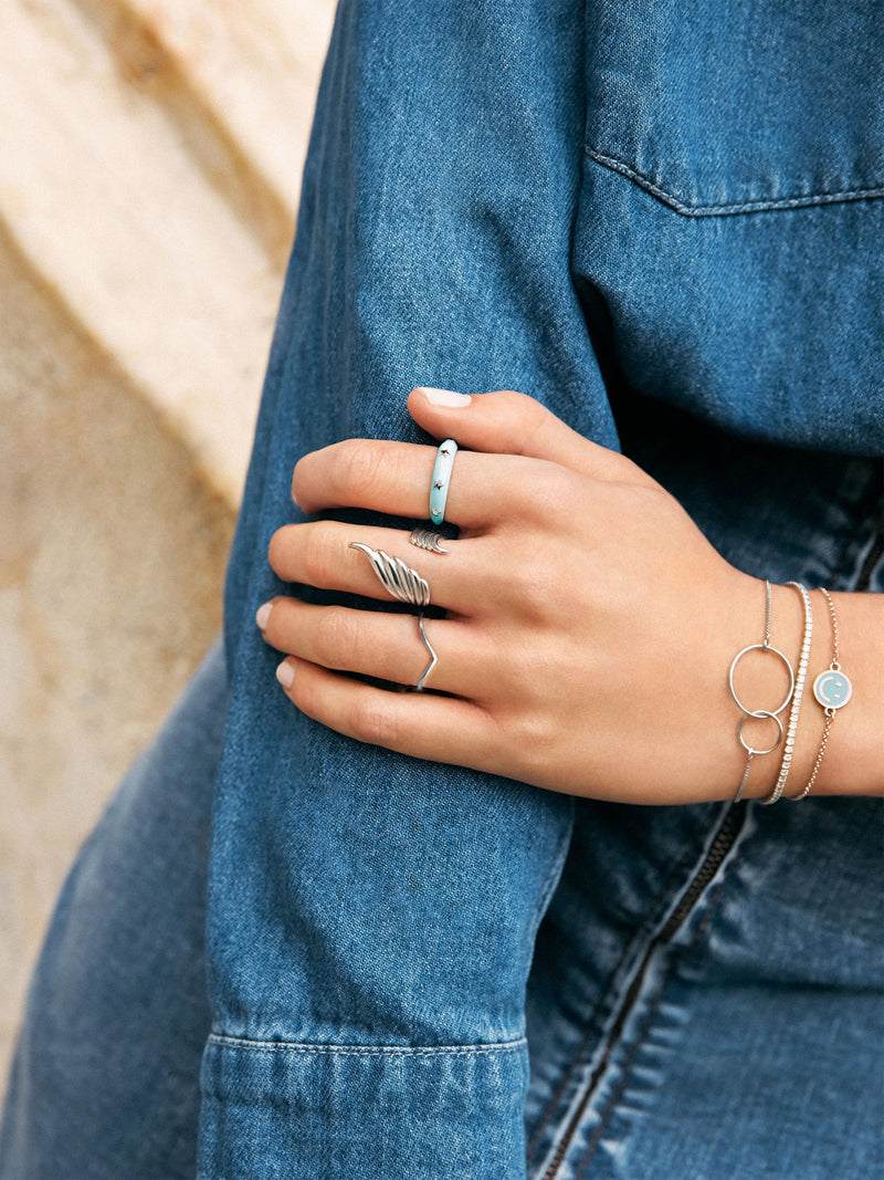 Peak Ring Silber