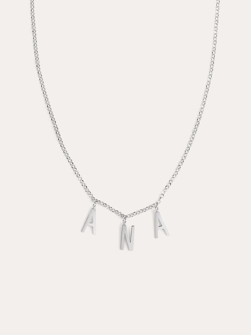 Collar Personalizado Letters Plata