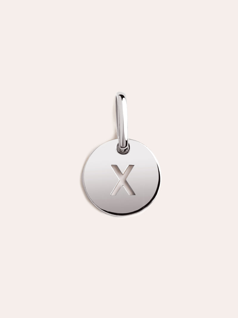 Mini Medallion Letter Plata