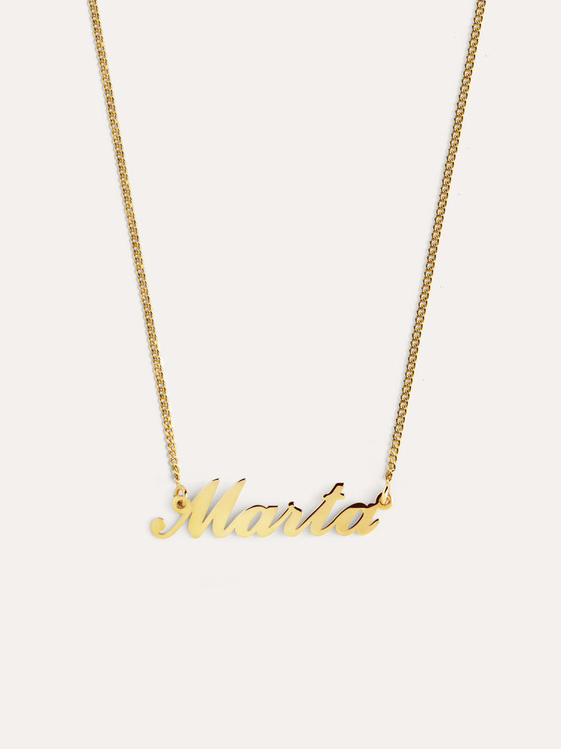 Collier Personnalisé Carrie Argent Plaqué Or