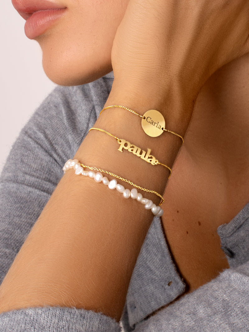 Pulsera Personalizada Monogram Oro Puesta