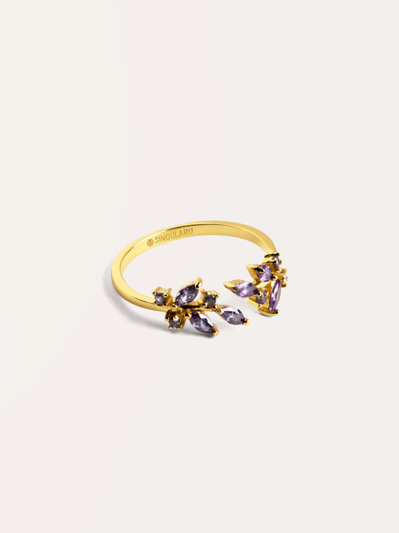 Bague Bougainvillier Argent Plaqué Or