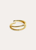 Bague Double Twist Argent Plaqué Or