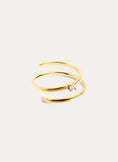 Spiral Spark Gold Ring