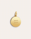 Charm Zodiac Medallion Plata Baño Oro