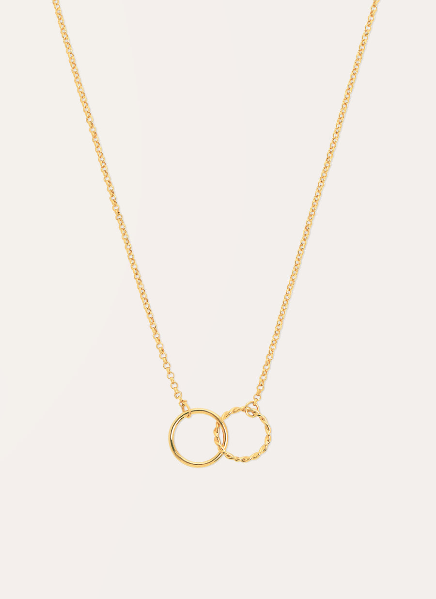 Collana punto luce donna in oro 18kt e zircone - www