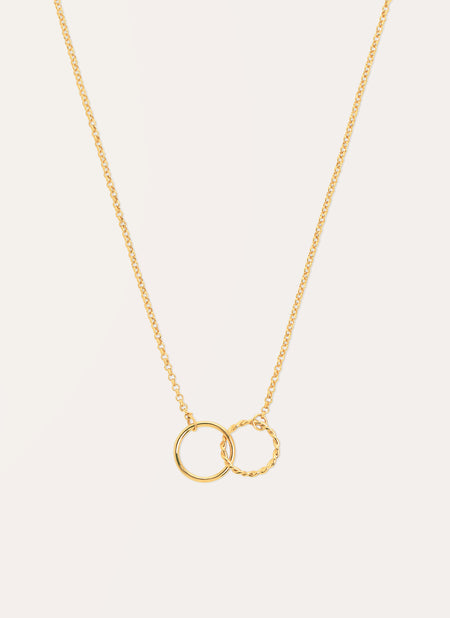 Collar árbol De La Vida En Plata De Ley Bañado En Oro 18kt - Colgante De 1.6 Cm, Cadena De 40+5 Cm, Joya Para Mujer