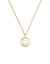 Collar Smiley White Enamel Baño Oro