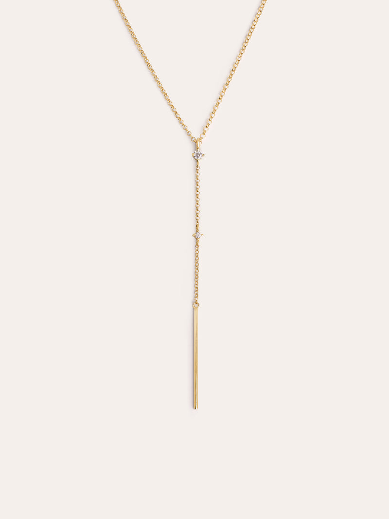 Collar Y Sparks Stick Oro