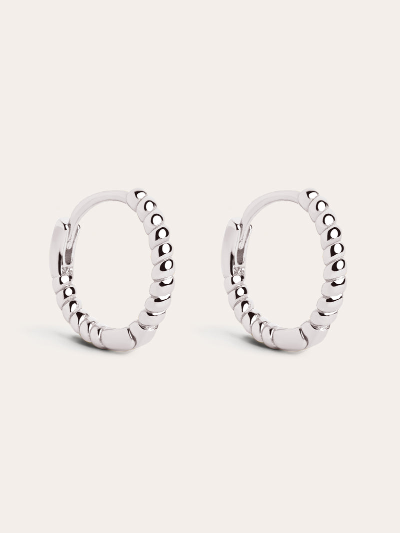Pendientes Aro Twist Plata