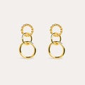 Pendientes Circles Twist Oro
