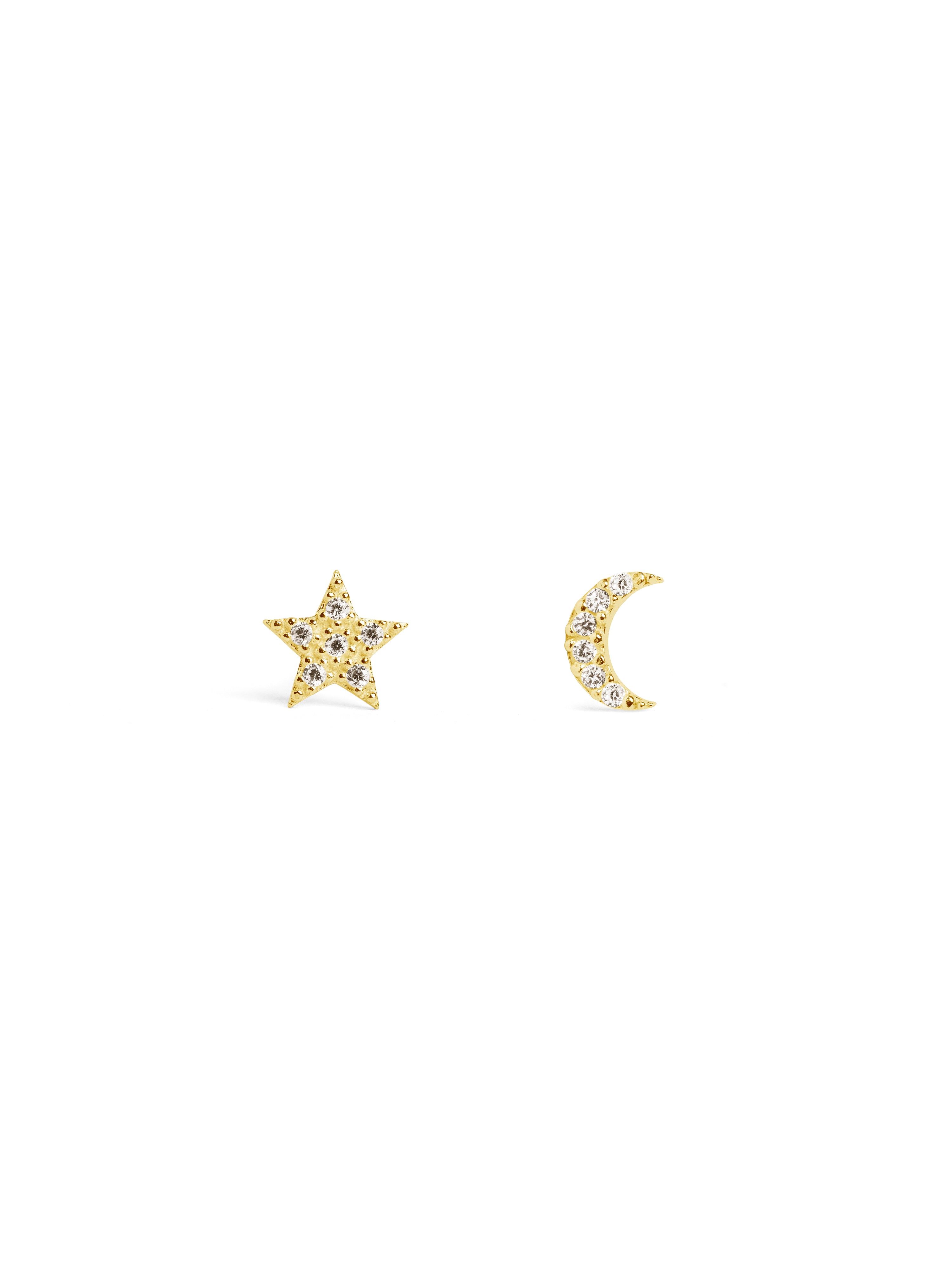 Pendientes Moon & Star Oro