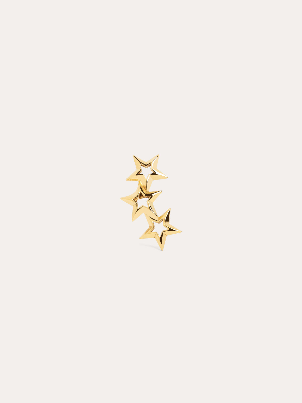 Pendiente Suelto Tiny Star – Plata De Ley Bañado En Oro 18K, Diámetro 6 Mm, Cierre Click, Joyería Minimalista Para Mujer