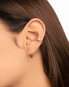 Pendiente Suelto Ear Cuff Cleo Colors Plata Baño Oro