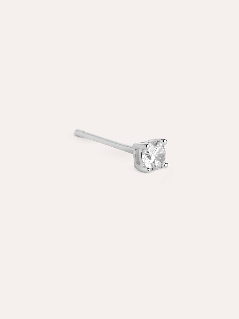  Mini Spark Einzelner Ohrring Silber