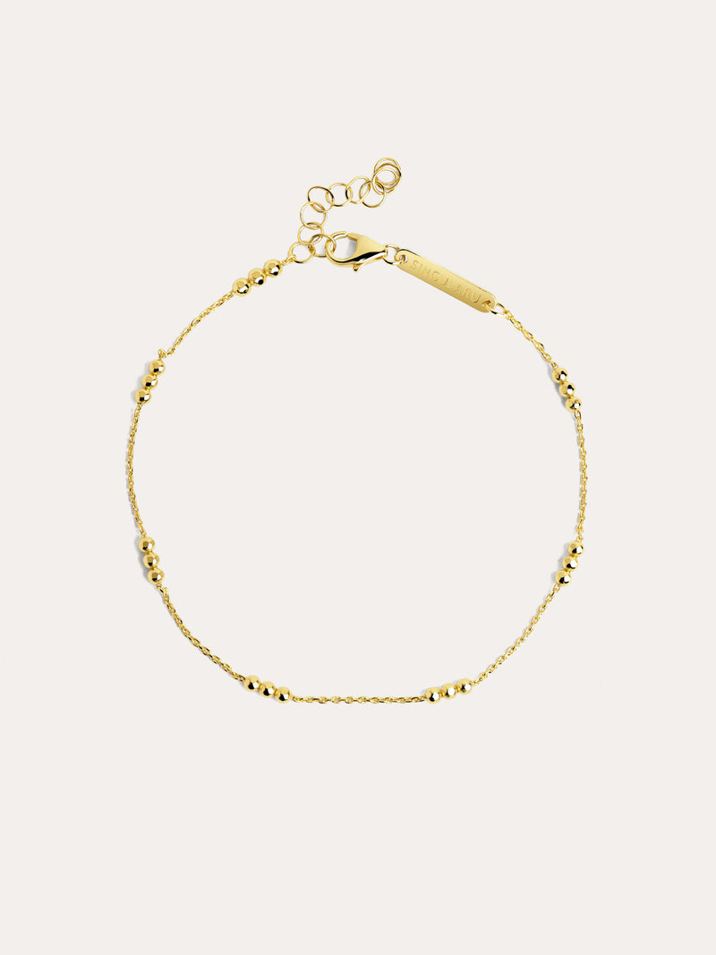 Triple Dots Armband Silber, vergoldet