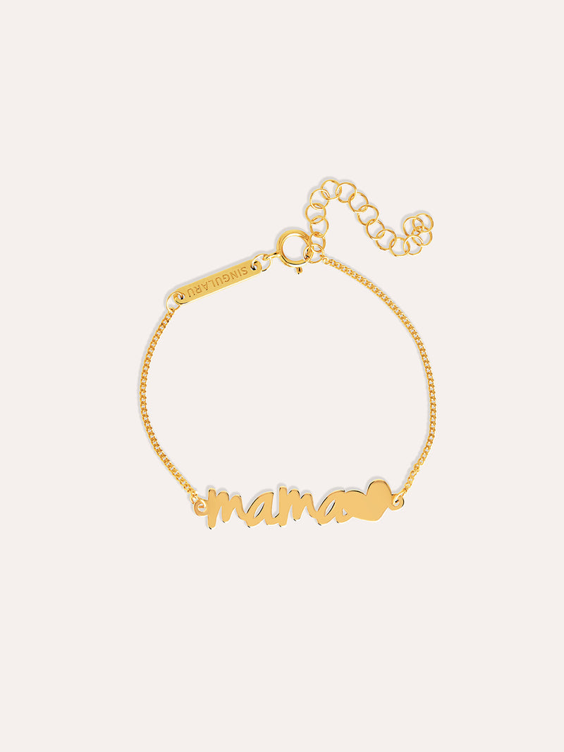 Mama Heart Gold Bracelet