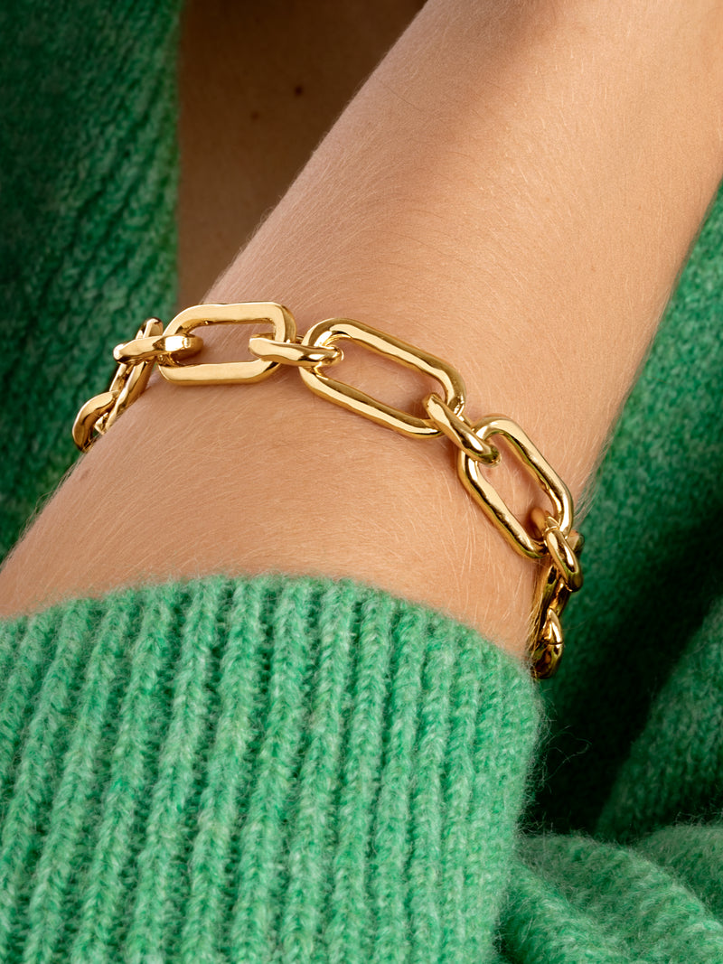Zambia Link Armband, vergoldet