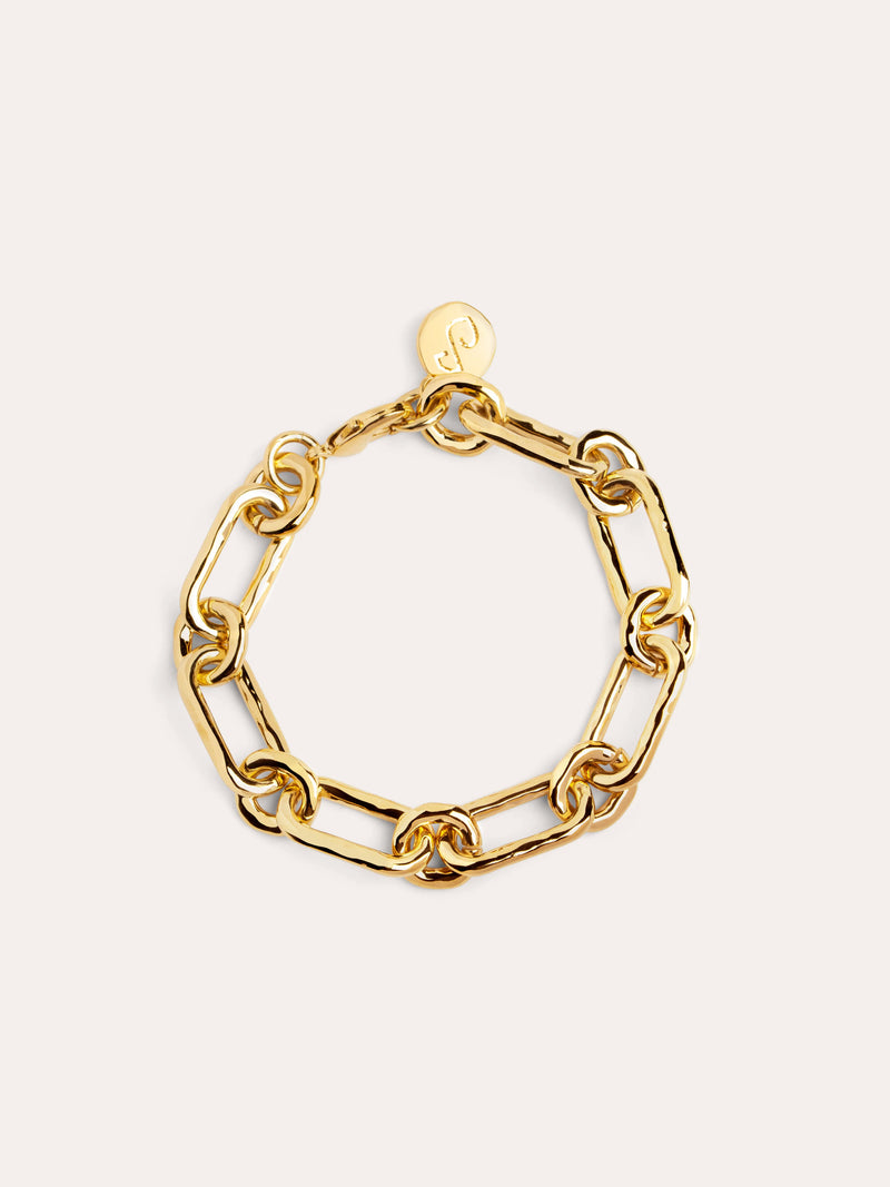 Zambia Link Armband, vergoldet