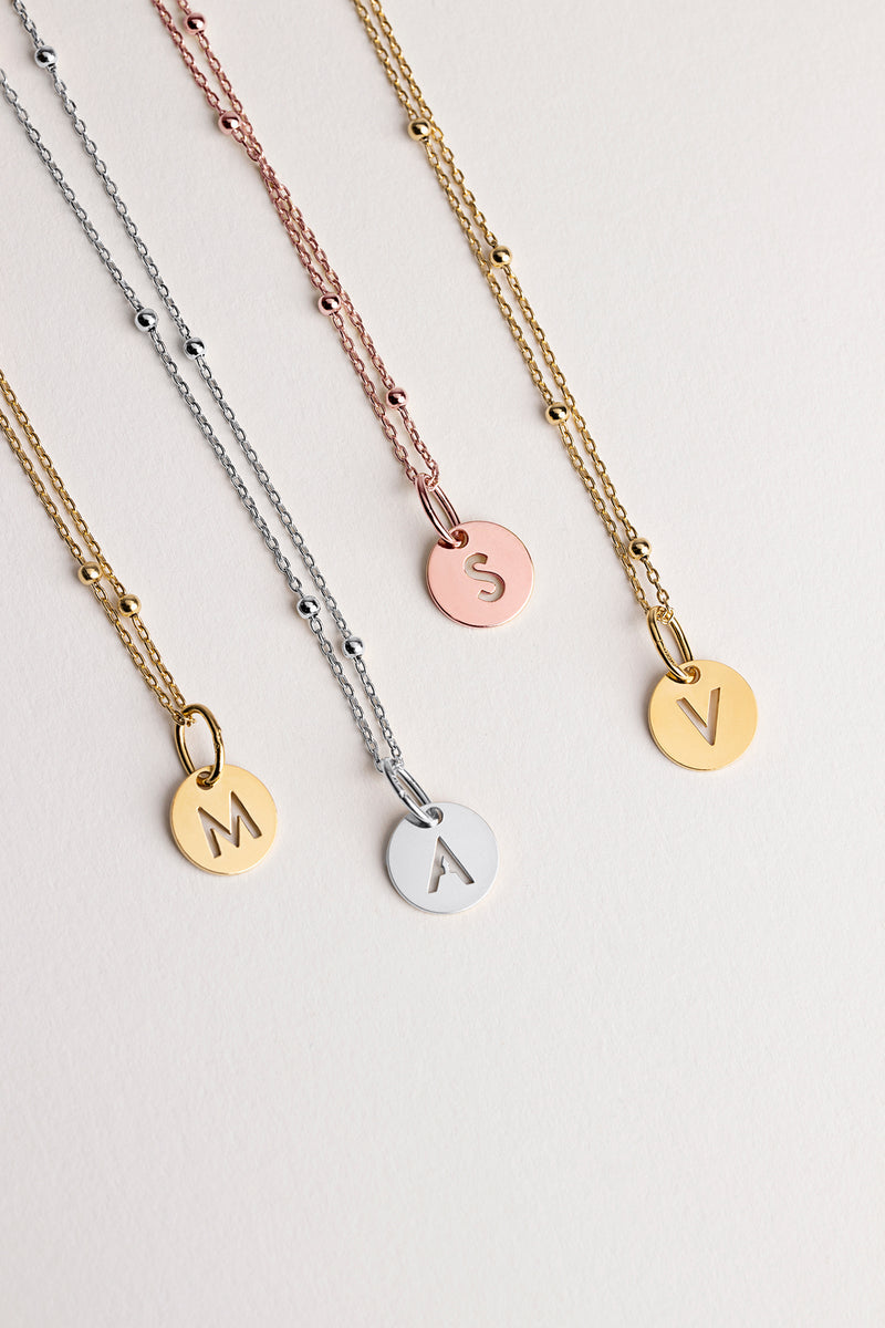 Colar Mini Medallion Prata Banho de Ouro