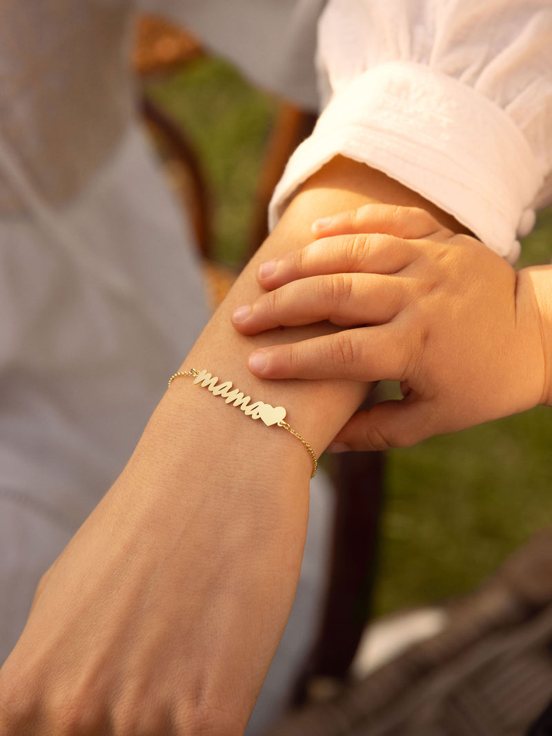 Mama Heart Gold Bracelet